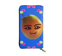 YYHWHJDE Smiley Yellow Pear Printing Quality Leather Long Clutch Wallet Designed for Fashion Girls and Women Stylish 7.48 x 4.13 in