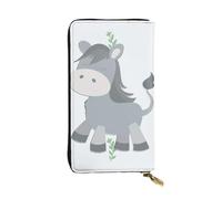 YYHWHJDE Smiling Donkey Picture Quality Leather Long Clutch Wallet Designed for Fashion Girls and Women Stylish 7.48 x 4.13 in