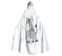 YYHWHJDE smiling donkey Printing Halloween Adult Hooded Cloak for Parties and Costume Events
