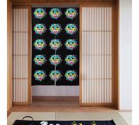 YYHWHJDE Smiling faces Pattern Curtain two Pieces Spliced 34x56in Fabric curtains, room dividers Fabric, Smooth & Not Easily Wrinkled