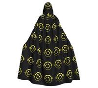 YYHWHJDE Smiling Towards The Future Picture Halloween Adult Hooded Cape Cloak No Zipper, Comfortable For Costume Parties