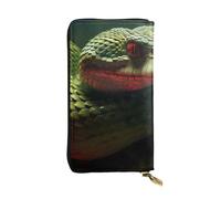 YYHWHJDE Snake Printed Leather long clutch wallet Designed for fashion girls and women stylish and personalized 7.48 x 4.13 in, Black, One Size