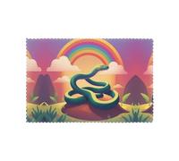 YYHWHJDE Snake Under The Rainbow Prints Placemats Set of 6 12x18in - Engineered for Durability & Heat Resistance with Quality Polyester