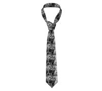 YYHWHJDE Snow Leopard In Ice Field Pattern Men's Necktie for Business, Daily Wear, Work, Birthdays, Weddings, Parties, Banquets Easy Care 57X3.1 In
