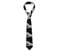 YYHWHJDE Snow white polar bear Pattern Men's Necktie for Business, Daily Wear, Work, Birthdays, Weddings, Parties, Banquets Easy Care 57X3.1 In