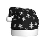 YYHWHJDE Snowflakes flying all over the sky Prints Christmas Hat for Adult quality accessory soft, lightweight, and fluffy