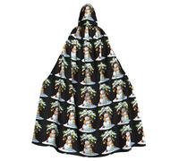 YYHWHJDE Snowman Under The Fruit Tree Picture Halloween Adult Hooded Cape Cloak No Zipper, Comfortable For Costume Parties