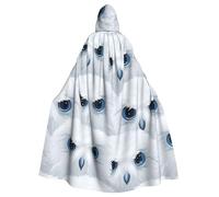 YYHWHJDE snowy owl eyes Pattern Halloween Adult Hooded Cloak for Party Costume Cosplay Stage Masquerade Theme Dance Comic Con