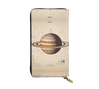 YYHWHJDE Solar System Jupiter Printed Quality Leather Long Clutch Wallet Designed for Fashion Girls and Women Stylish 7.48 x 4.13 in