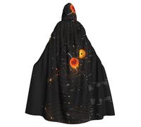 YYHWHJDE Solar System Pattern Halloween Adult Hooded Cloak for Party Costume Cosplay Stage Masquerade Theme Dance Comic Con