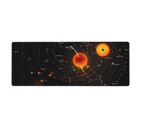 YYHWHJDE Solar System Picture Extra Large Mouse Pad, Computer Office Anti Slip Gaming Keyboard Thickened Version 12x31.5in