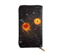 YYHWHJDE Solar System Picture Quality Leather Long Clutch Wallet Designed for Fashion Girls and Women Stylish 7.48 x 4.13 in