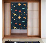 YYHWHJDE solar system Prints Door curtain partition splicing privacy protection suitable for kitchen, bathroom, room 34x56in