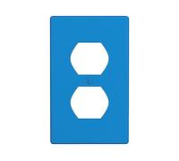 YYHWHJDE Solid Color Blue Picture Double Socket Wall Panel Decorative is Durable and Suitable for Socket Light Switch Accessories 4.5x2.76in