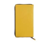 YYHWHJDE Solid Color Gold Picture Quality Leather Long Clutch Wallet Designed for Fashion Girls and Women Stylish 7.48 x 4.13 in