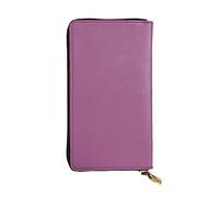 YYHWHJDE Solid Color Grape red Picture Quality Leather Long Clutch Wallet Designed for Fashion Girls and Women Stylish 7.48 x 4.13 in