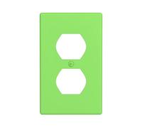 YYHWHJDE Solid Color Light Green Prints Double Socket Wall Panel Decorative for Residential and Commercial Areas 4.5x2.76in