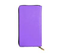 YYHWHJDE Solid Color Light Purple Picture Quality Leather Long Clutch Wallet Designed for Fashion Girls and Women Stylish 7.48 x 4.13 in