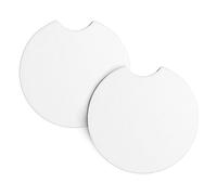 YYHWHJDE Solid color white Prints Car Cup Coasters 2-Pack - The Ideal Housewarming Gift for Car Owners - High-Grade Neoprene Throw, Effortless Style & Protection