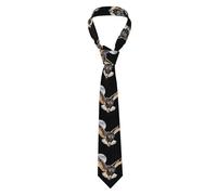 YYHWHJDE Soul Moon Owl Pattern Men's Necktie for Business, Daily Wear, Work, Birthdays, Weddings, Parties, Banquets Easy Care 57X3.1 In