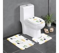 YYHWHJDE Sowing The Joy of Spring Printed Three Piece Set of Bathroom Floor mats, Bathroom Shower mats, Anti Slip Quick Drying