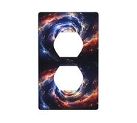 YYHWHJDE Space Spiral Cosmic Energy Picture Double Socket Wall Panel Decorative is Durable and Suitable for Socket Light Switch Accessories 4.5x2.76in
