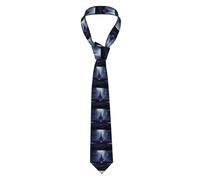 YYHWHJDE Spaceship In The Valley Pattern Men's Necktie for Business, Daily Wear, Work, Birthdays, Weddings, Parties, Banquets Easy Care 57X3.1 In