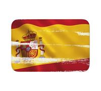 YYHWHJDE Spain Flag Picture Anti slip and thickened floor mat suitable for bathrooms, bedrooms, washable carpet floor mats 16X24 in
