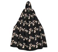 YYHWHJDE Sparrows Gathering Dew Picture Halloween Adult Hooded Cape Cloak No Zipper, Comfortable For Costume Parties