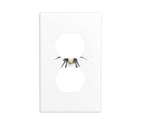 YYHWHJDE Spider Weaving The Web Picture Double Socket Wall Panel Decorative is Durable and Suitable for Socket Light Switch Accessories 4.5x2.76in