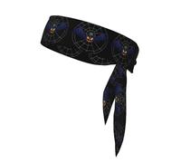 YYHWHJDE Spider Web Bat Pumpkin Pattern Sports Double-Sided Headscarf Quick Drying, Moisture Wicking for Women, Girls, and Men