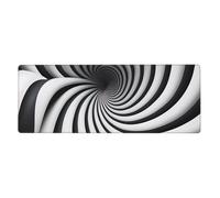YYHWHJDE Spiral Optical Illusion Gif Picture Extra Large Mouse Pad, Computer Office Anti Slip Gaming Keyboard Thickened Version 12x31.5in