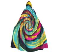 YYHWHJDE spiral optical illusion gif Picture Halloween Adult Hooded Cloak for Role-Playing, Costumes, and Theme Parties