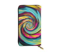 YYHWHJDE Spiral Optical Illusion GIF Picture Quality Leather Long Clutch Wallet Designed for Fashion Girls and Women Stylish 7.48 x 4.13 in