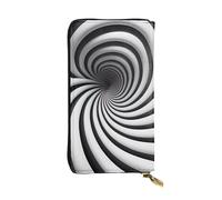 YYHWHJDE Spiral Optical Illusion GIF Prints Quality Leather Long Clutch Wallet Designed for Fashion Girls and Women Stylish 7.48 x 4.13 in
