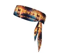 YYHWHJDE Spirit deer in the starlight Pattern Sports Double-Sided Headscarf Quick Drying, Moisture Wicking for Women, Girls, and Men