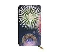 YYHWHJDE Splendid Fireworks Picture Quality Leather Long Clutch Wallet Designed for Fashion Girls and Women Stylish 7.48 x 4.13 in