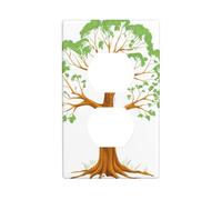 YYHWHJDE Spring Comes to a Dead Tree Picture Double Socket Wall Panel Decorative is Durable and Suitable for Socket Light Switch Accessories 4.5x2.76in