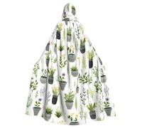 YYHWHJDE Springtime Herb Garden Prints Halloween Adult Hooded Cape Men'S And Women'S Clothing Mantle Role-Playing