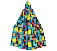 YYHWHJDE Square geometry diagram Prints Adult Hooded Cloak is a super large, comfortable, and durable Halloween hooded poncho