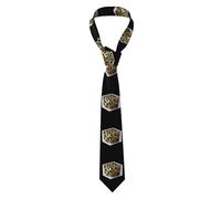 YYHWHJDE Square leopard print pudding Pattern Men's Necktie for Business, Daily Wear, Work, Birthdays, Weddings, Parties, Banquets Easy Care 57X3.1 In