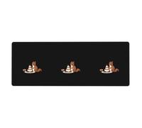 YYHWHJDE Squirrel Cutting Cake Picture Extra Large Mouse Pad, Computer Office Anti Slip Gaming Keyboard Thickened Version 12x31.5in
