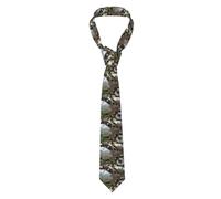 YYHWHJDE Squirrel In Ancient Tree Pattern Men's Necktie for Business, Daily Wear, Work, Birthdays, Weddings, Parties, Banquets Easy Care 57X3.1 In