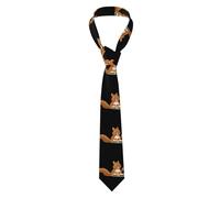 YYHWHJDE Squirrel making desserts Pattern Men's Necktie for Business, Daily Wear, Work, Birthdays, Weddings, Parties, Banquets Easy Care 57X3.1 In