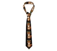 YYHWHJDE Squirrel wearing a wreath hat Pattern Men's Necktie for Business, Daily Wear, Work, Birthdays, Weddings, Parties, Banquets Easy Care 57X3.1 In