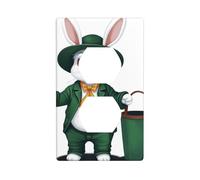 YYHWHJDE St. Patrick's Bunny Picture Double Socket Wall Panel Decorative is Durable and Suitable for Socket Light Switch Accessories 4.5x2.76in