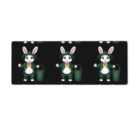 YYHWHJDE St. Patrick'S Bunny Picture Extra Large Mouse Pad, Computer Office Anti Slip Gaming Keyboard Thickened Version 12x31.5in