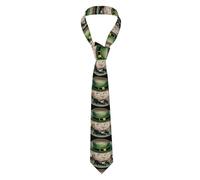 YYHWHJDE St. Patrick's Day Badge Pattern Men's Necktie for Business, Daily Wear, Work, Birthdays, Weddings, Parties, Banquets Easy Care 57X3.1 In
