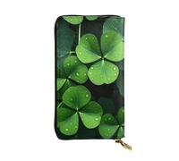 YYHWHJDE St Patricks Day Leaves Picture Quality Leather Long Clutch Wallet Designed for Fashion Girls and Women Stylish 7.48 x 4.13 in
