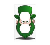 YYHWHJDE St. Patrick's Old Man Picture Double Socket Wall Panel Decorative is Durable and Suitable for Socket Light Switch Accessories 4.5x2.76in